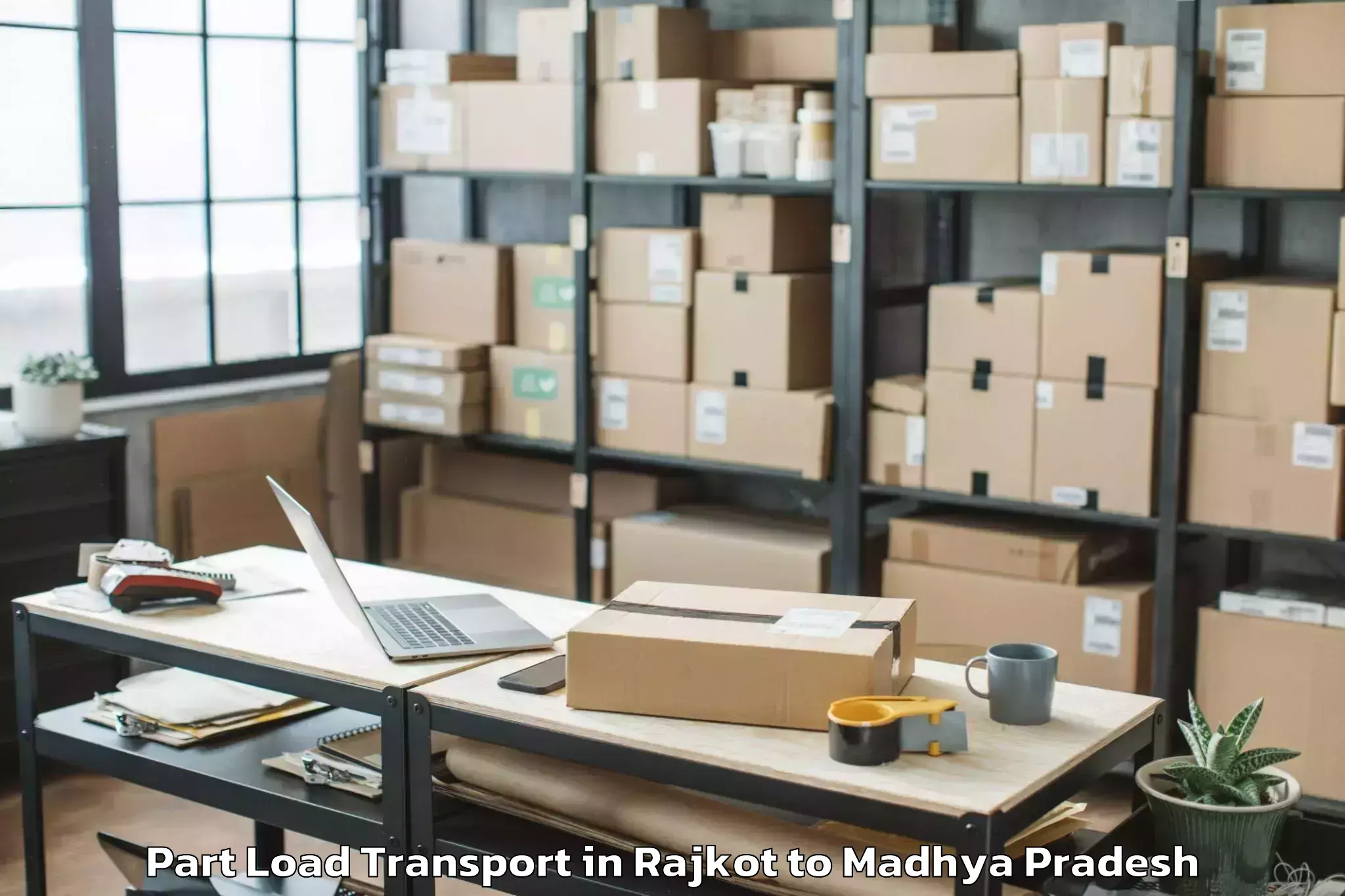 Hassle-Free Rajkot to Morena Part Load Transport